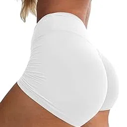 mizoci Sexy Shorts for Women High Waisted Ruched Workout Shorts-picture-26