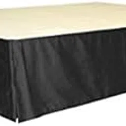 Fascination Royal Classy Royal 100% Cotton Velvet Bedskirt/Valance, Colour-Black, size-Queen-18''Drop-picture-34