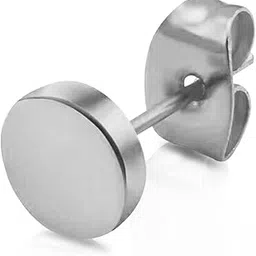 Round Shape Stud Earrings Fashion Jewellery Gift for Men & Boys (1 PC)-image-46