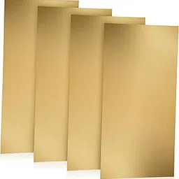 Zonon 4 Pcs Brass Sheet 12 x 6 Inch, 26 Gauge (0.4mm) Thickness Metal Sheets No Scratches Metal Plates for Crafting Carving Stamping DIY Crafts Jewelry Models Repairs Electrical Home Improvement-image-11
