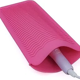 1Pack Silicone Heat Resistant Mat Pouch For Hair Straightener, Curling Iron, Flat Iron And Hot Hair Tools Pink-picture-15