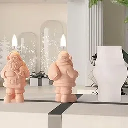SMELLO Christmas Santa Claus Candle Molds for Candle Making, Soap Craft, and Home Décor (Pack of 1)-picture-27