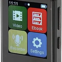 Sorandy Portable MP3 Player, 1.8 Inch Touch HD Screen Bluetooth Music Player with E Book FM Radio Support Memory Card 500mAh (Black), 64GB Memory Card (Sorandys8v0aezrno-12) image 1
