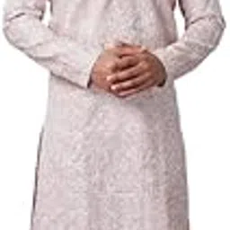 ekatva ethnic Men Baby Pink Art Silk Embroidered Kurta with Pyjama-picture-27