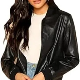 Crop Jacket,Classic Leather Jacket,Ladies' Slim Fit Leather Jacket,Women's Genuine Leather Jacket,Crop Leather Jacket with Pockets, Crop Leather Jacket For Women,Jacket05.-picture-31