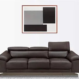 CASASTYLE Germon 3 Seater Leatherette Sofa Set (Brown)-picture-25