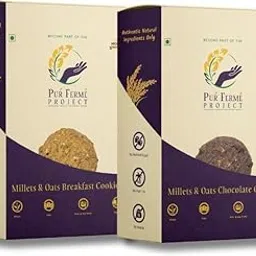 PurFerme Project Millets & Oats Gluten Free Breakfast & Chocolate Cookies | Buy 1 Get 1 Free 240g x 2 (Total 480g)-picture-21