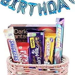 SFU E Com Loaded Chocolate Combo | Happy Birthday Foil Ballons Letters With Chocolate Gift Hamper | Birthda Chocolate Gift Combo | 1497-picture-61