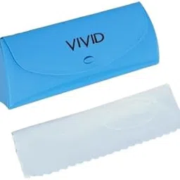 vivid Vision Unisex Adult Lightweight Eyewear Specs Case Cover | Free With Cleaning Cloth | Protect Eye Glasses | Plastic | Spectacles | Cases | AP - 241 (BARN - O)_SKY BLUE with Cloth-picture-26
