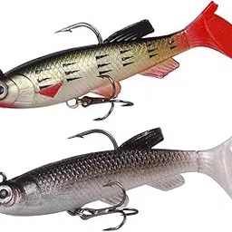 SPYROKING Soft Bait Silicone Fishing Lure | Premium Soft Plastic Fishing Lures for Freshwater Saltwater | Ideal for Bass, Pike | Durable Fishing Accessories for Enthusiasts Pack of 2, Size 8-picture-28