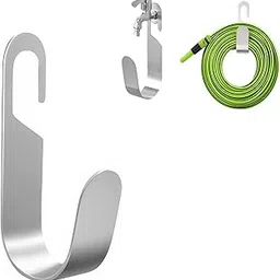 Vroxy Heavy-Duty Garden Hose Hanger Hook Strong & Durable Stainless Steel Wall Mount Water Hose Holder(1Pcs)-picture-23
