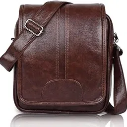 PU Leather Messenger Slings Bag, Cross Body Travel/Office One Side Shoulder Bag for Men (Capacity - 7L)-image-57