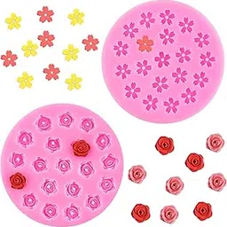 2 Pcs Silicone Mould for Chocolate Cake Mini Rose & Cherry Blossom Decorations Nail Accessories Resin Crafts Figurines and DIY Accessories Soap Moulds for Soap Making-image-82