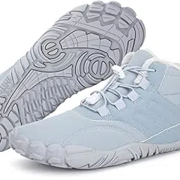 tongzone Men's Wide Toe Box Barefoot Shoes Fur Lined Minimalist Zero Drop Sole Walking shoes Winter-picture-32