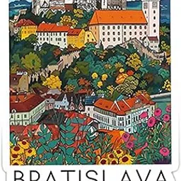 Set of 1 Bratislava Printed Sticker Fridge Magnet Set | Magnet for Fridge Decoration | Fridge Magnets Refrigerator Stylish Set Kitchen | Funny Fridge Magnets-picture-56