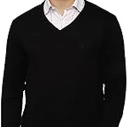 allen solly Acrylic Blend Men V Neck Sweater image 1