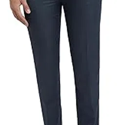 raymond Men Slim Fit Poly Viscose Blend Structure Pattern Flat Front Formal Trouser-picture-33