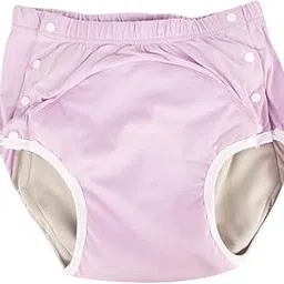 MERISHOPP Incontinence Cover Pant Soft Adults Diaper Cover for Senior People Women Men M Pink-picture-23