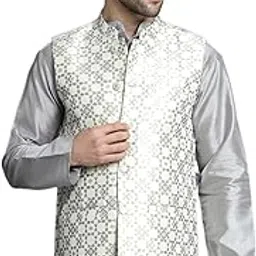 jompers Men's Woven Design Nehru Jacket-picture-18