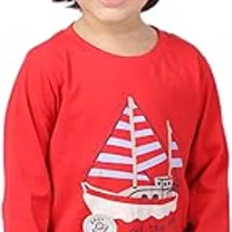 cocobelle nyc Boys Long Sleeve Printed T-Shirt Cotton (3-4 Years) Red-picture-10