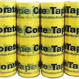 Buildingshop Shuttering Tape/Concrete tape (100 Meter X 8 Rolls) Used Slab For Construction 100 m Floor Marking Tape (Yellow Pack of 8)-picture-15