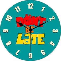 KARTIK Don't Be Late HD Printed Without Glass Non-Ticking Classic Clock Battery Operated Round Easy to Read for Room/Home/Kitchen/Bedroom/Office 11- Inch-picture-46