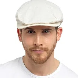 fqzilon Golf Caps, Flat Brim Style Vintage Golf Hats Cotton Iresh Hats for Men Off White Pack 1-picture-38