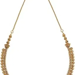 kushal's Fashion Jewellery Ruby Gold Polished Antique Short Necklace With Adjustable Chainbest for Festive Season, Necklace for women - 418267-picture-47
