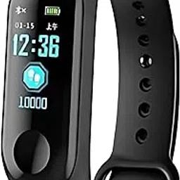 Drumstone(𝟏+𝟏-𝐘𝐄𝐀𝐑 𝐖𝐀𝐑𝐑𝐀𝐍𝐓𝐘 M3 Smart Fitness Band–Waterproof Activity Tracker with Heart Rate Monitor Step Counter Calorie Counter & LED Touchscreen – Health Tracker for Men and Women-image-0