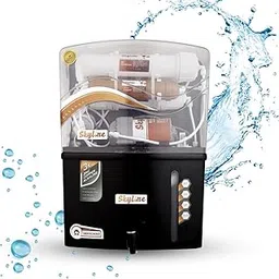 Skyline RO Water Purifier Alkaline 7 Stage RO + UV + UF + TDS Controler + Full Automatic With Goodness Of Copper 9 Liter gray black-image-45