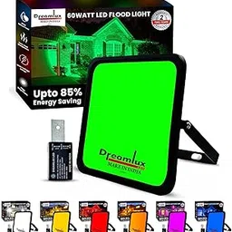 Dreamlux Dusk to Dawn 60W LED Waterproof Flood Light with Auto On/Off Day Night Sensor | BIS Approved | Aluminium Body (1, GREEN, 60W Flood Light with LDR Sensor)-picture-60