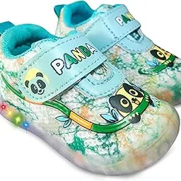 trendstation Kids LED Light Up Shoes for Infants, Panda Design, Pink-picture-16