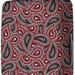 nasher miles Polyester 75 cm (28 Inch) Large Protective Luggage Cover - Maroon Paisley Design-picture-15
