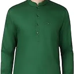 peter england Men Cotton Regular Fit Everyday Festive Solid Short Kurta-picture-45