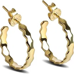 clara 925 Sterling Silver Ania Hoop Earring |Gold Plated | Gift for Women & Girls-picture-37