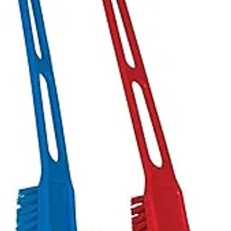 ScentRose Double Sided Toilet Brush in Hockey Design for Western and Indian Toilet Cleaning| Random Color | Standard | Made in India - Pack of 2-picture-28