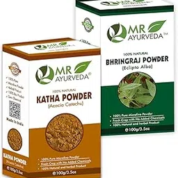 MR Ayurveda Katha Powder and Bhringraj Powder - Set of 2 (200 Grams)-image-29