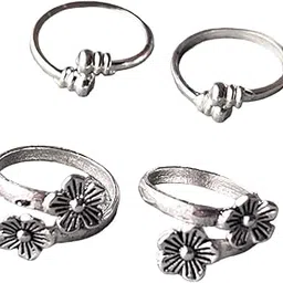 Women & Girls Metal Plated Fancy Toe Ring Adjustable Bichiya/Leg Finger Ring-Combo-2 (A_C_P_110756_Multi)-image-37