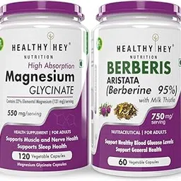 HealthyHey Nutrition Magnesium Glycinate 120 & Berberis 60 capsules-image-80