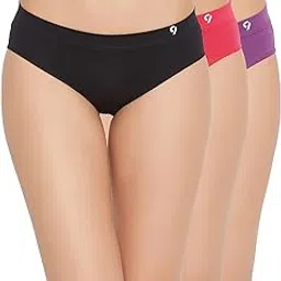 c9 airwear Women's Seamless Mid Waist Panties – 4-Way Stretch, Smooth & Breathable Comfort – Everyday Wear Underwear – Pack of 3-picture-41