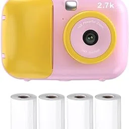 Andoer Instant Camera Children, 2.7K 4MP Digital Camera with 16X Digital Zoom, 2.4 Inch Screen, Pink-picture-11