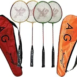AXG Thrasher Set of 4 with Covers Strung Badminton Racquet (Multicolor)-image-23