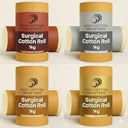 Surgical Cotton Roll, Medical Grade, Lab Tested, 1kg × 4 Rolls, Multipurpose for Medical, Beauty, Baby Care, Salon, Household, Art & Craft Use-picture-25