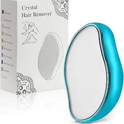 KIRA Epilator Painless Hair Removal Exfoliation for Magical Physical Hair Eraser, Reusable & Washable for Arms/Legs/Back For Men & Women (Blue) image 1