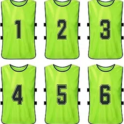 6PCS Kid's Football Pinnies Quick Drying Soccer Jerseys Youth Sports Scrimmage Basketball Team Training Numbered Bibs Practice Sports Vest Huaishu-picture-22