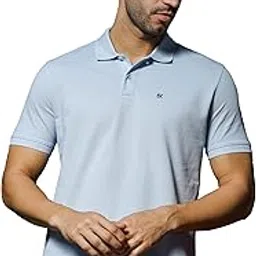 one sky Men's Polo T-Shirt - Stylish Horizontal Stripes, 100% Cotton, Classic Fit, Half Sleeves with Checkered Pattern-picture-36