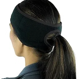 heavy driver Winter Warm Fleece Ponytail Headband Ear Cover Ear Warmer Head Wear Black-picture-35