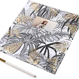 Large Self Adhesive Photo Album. big size 13 x12.6 inches Scrapbook for photo collection 4x6 5x7 8x10 Photos prefect for Wedding, family and Travel memories 40 Pages (20 sheet)-image-14