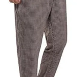 zorbax Men's Checks 100% Madras Cotton Pyjamas | Elastic Waist Regular Fit Mens Light Weight Mens long Pyjamas Cotton Casual (Pajamazing - Brownie)-picture-20