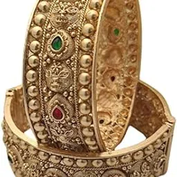 rc Women's Brass Multi-color Fashion Wedding Rajwadi Patla Bangles A1_119-picture-40